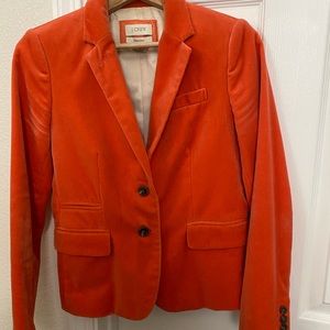 Orange velvet SchoolBoy Blazer